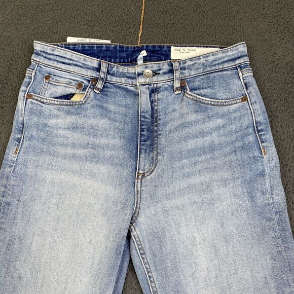 Rag & Bone Nina High-Rise Ankle Flare Jeans Seabrook Light Wash size 28 - Picture 2 of 14